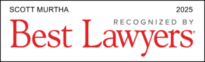 A Best Lawyers recognition badge given to Scott Murtha, a Vancouver Corporate Lawyer.